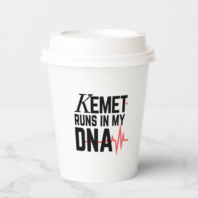Kemet Runs in My DNA |  Paper Cups (Front)