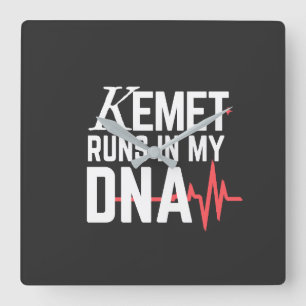 Kemet Runs in My DNA Square Wall Clock