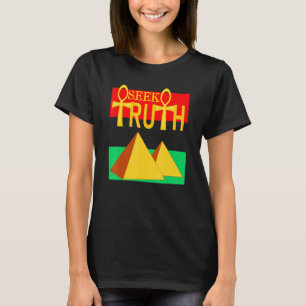 Kemetic Pan African Flag Ankh Egyptian Pyramid T-Shirt