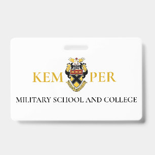 Kemper Military School and College ID Badge