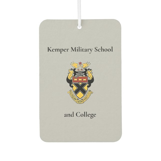 Kemper Military School & College Dual Sided Car Air Freshener (Front)