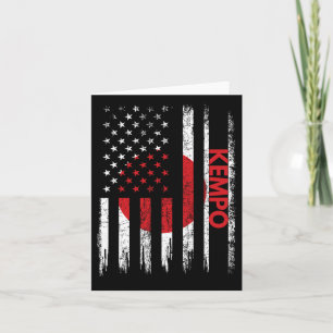 Kempo American Flag Karate Japanese Martial Arts Card