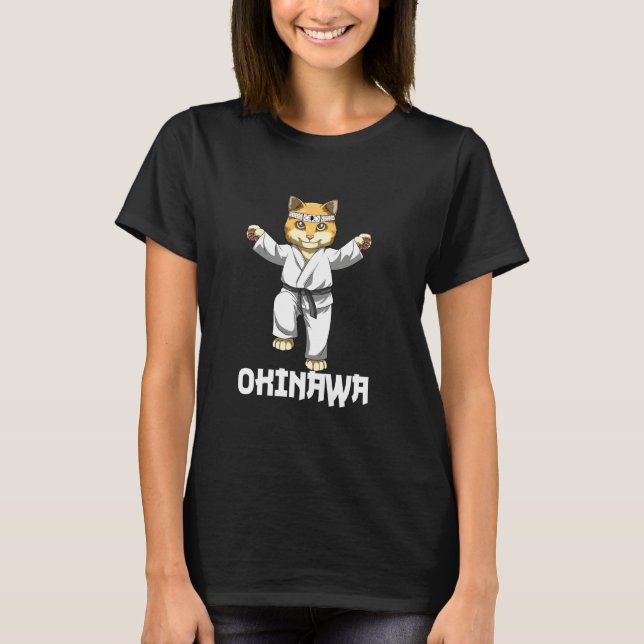 Kempo Karate Cat  Okinawa Japan T-Shirt (Front)