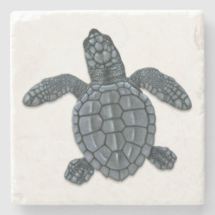 Kemp's Ridley Sea Turtle Hatchling Stone Coaster