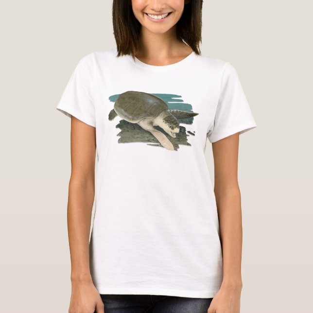 Kemp's Ridley Sea Turtle in Habitat T-shirt (Front)