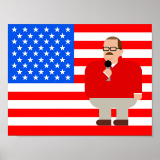 Ken Bone Poster: American Flag Poster