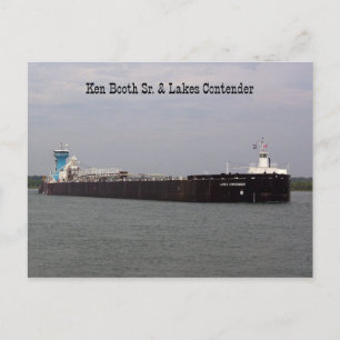 Ken Boot Sr. & Lakes Contender Postcard