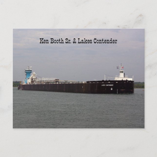 Ken Boot Sr. & Lakes Contender Postcard (Front)