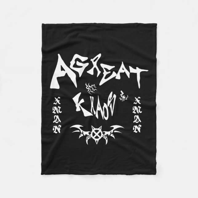 Ken Carson Merch Design Agc  Fleece Blanket (Front)