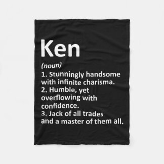 Ken Definition Personalised Name Fun Birthday Gift Fleece Blanket