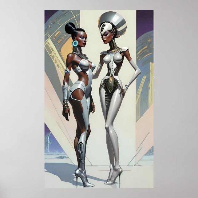 Ken Gauge Afrofuturism Three Science Fiction Pop Poster (Front)