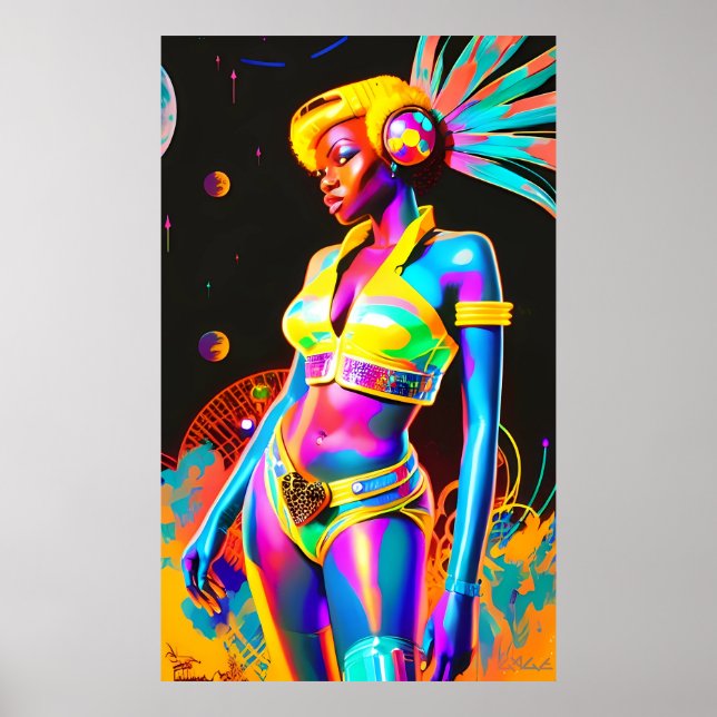 Ken Gauge Afrofuturism Two Science Fiction Pop Poster (Front)