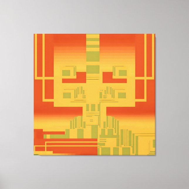 Ken Gauge Central Processing Unicorn Fine Art Canvas Print (Front)