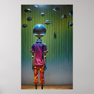 Ken Gauge Keeper of Worlds Sci-Fi Fantasy Poster