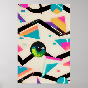Ken Gauge Memphis Design Group Popsicle Eyeball Poster