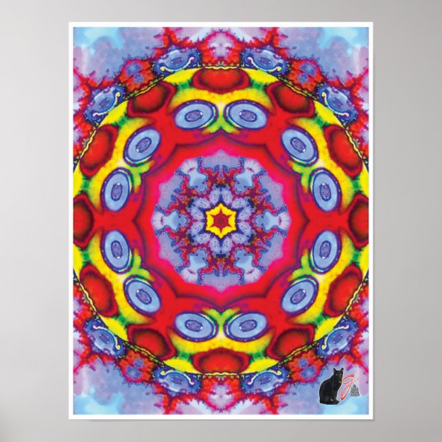 Ken Kinetic Collage Kaleidoscope Poster (Front)