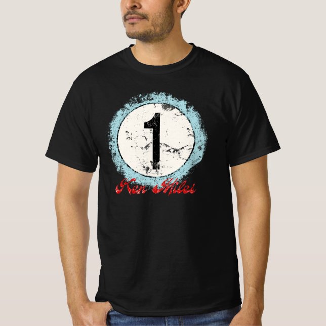 Ken Miles Rugged Number  T-Shirt (Front)