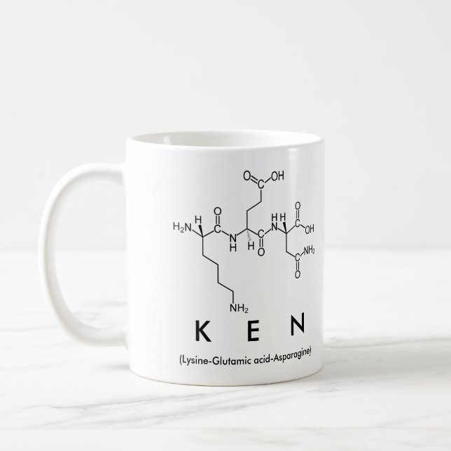 Ken peptide name mug (Left)