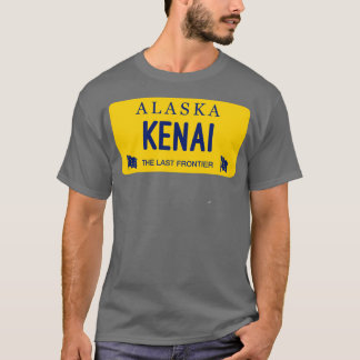 Kenai Alaska License Plate City Name T-Shirt