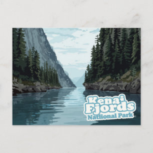Kenai Fjords Alaska Fjord Art Print Postcard