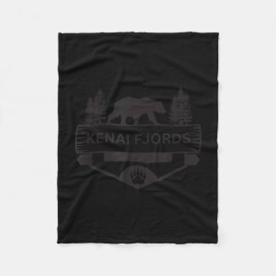Kenai fjords alaska wildlife bear hiking camping fleece blanket