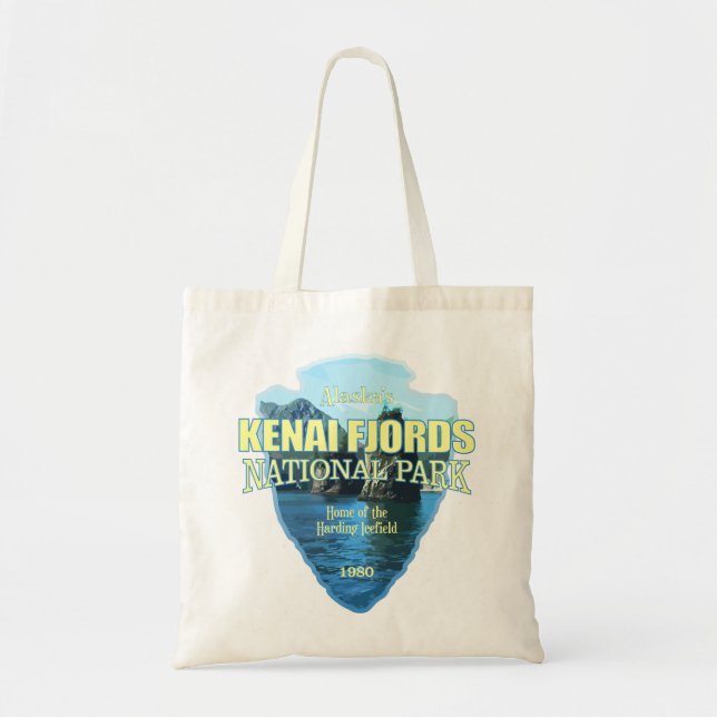 Kenai Fjords (arrowhead) Tote Bag (Front)