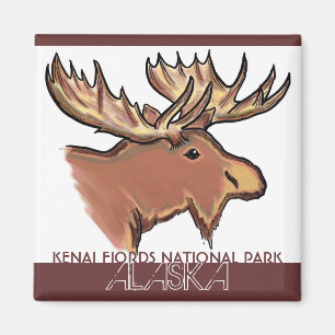Kenai Fjords National Park Alaska moose magnet