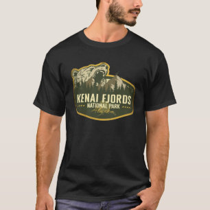 Kenai Fjords National Park Alaska Retro Badge Camp T-Shirt