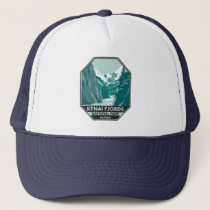 Kenai Fjords National Park Alaska Vintage Trucker Hat