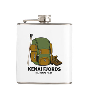 Kenai Fjords National Park Backpack Hip Flask