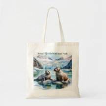 Kenai Fjords National Park Harbour Seals Tote Bag