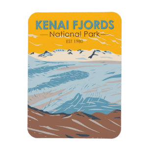 Kenai Fjords National Park Harding Icefield Magnet