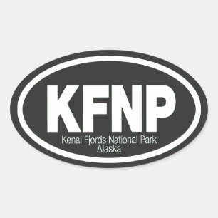 Kenai Fjords National Park Oval Sticker