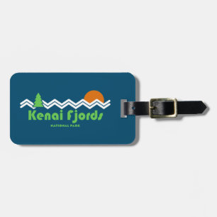 Kenai Fjords National Park Retro Luggage Tag