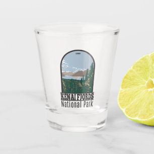 Kenai Fjords National Park Skilak Vintage Shot Glass