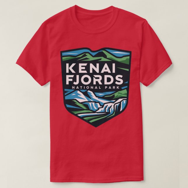 Kenai Fjords National Park Souvenir TShirt (Design Front)