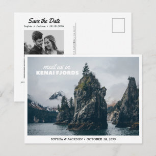 Kenai Fjords National Park Wedding Save the Date Postcard