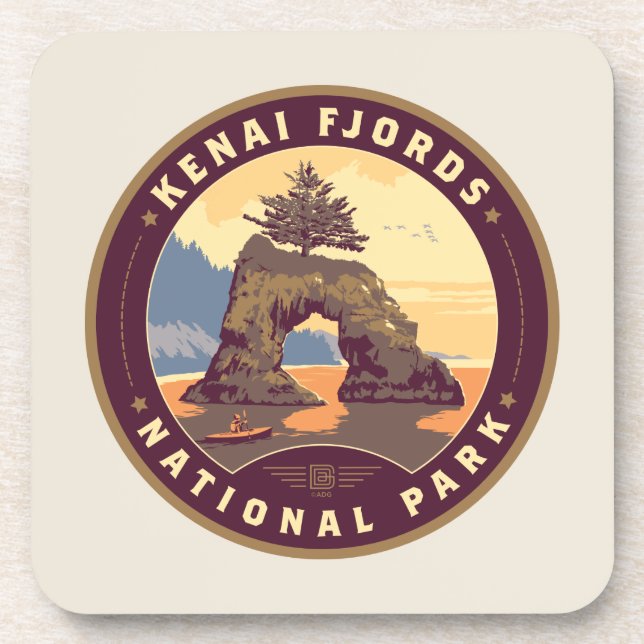 Kenai Fjords National Parks Coaster (Front)