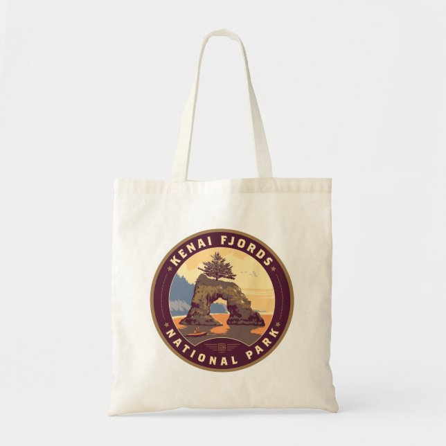 Kenai Fjords National Parks Tote Bag (Front)