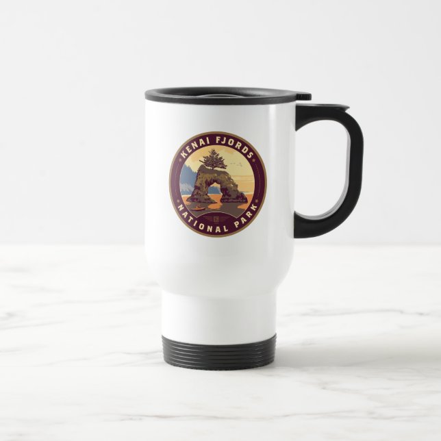 Kenai Fjords National Parks Travel Mug (Right)