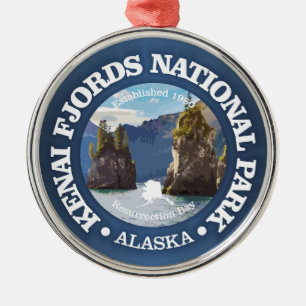 Kenai Fjords NP2 Metal Tree Decoration