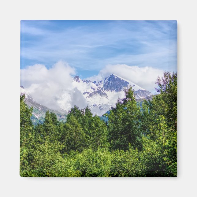 Kenai Fjords Snowy Mountains Magnet (Front)