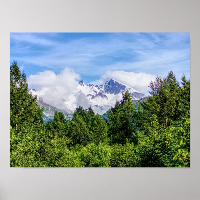 Kenai Fjords Snowy Mountains Poster (Front)