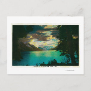 Kenai Lake, Alaska with Storm Gathering Postcard