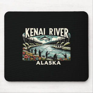 Kenai River Alaska Ak Salmon Fishing Nature Lovers Mouse Mat