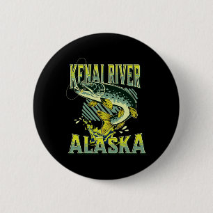 Kenai River Alaska Fishing Vacation Fishing Lover 6 Cm Round Badge