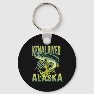 Kenai River Alaska Fishing Vacation Fishing Lover Key Ring