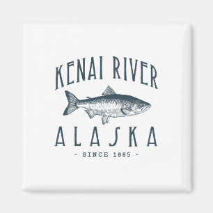 Kenai River Alaska Fishy Fisherman Funny Fishing L Magnet