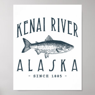 Kenai River Alaska Fishy Fisherman Funny Fishing L Poster
