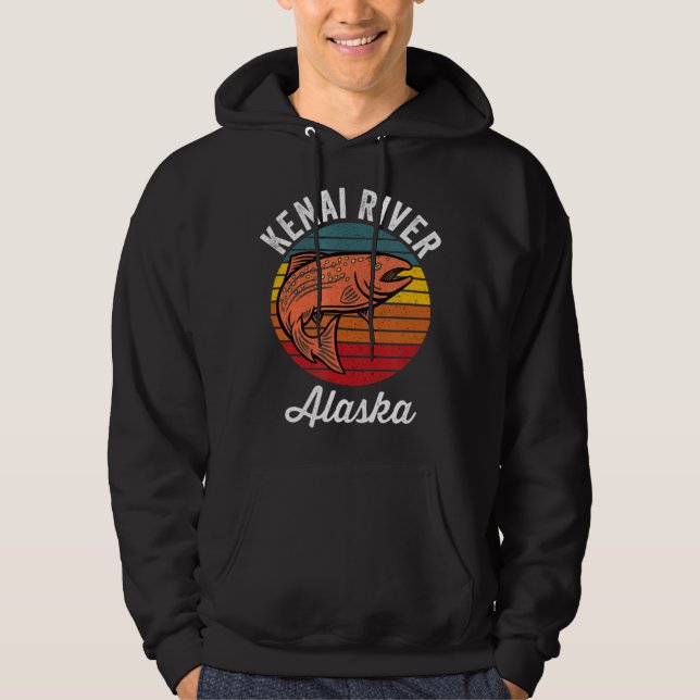 Kenai River Alaska Salmon Fishing T-ShirtLightweig Hoodie (Front)